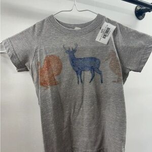 Gray Kids Shirt with Animal Print